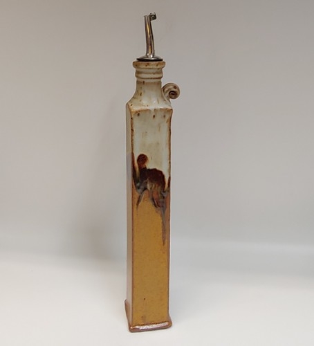 #220517 Oil/Vinegar Cruet Sand/Tan/Brn $24.50 at Hunter Wolff Gallery